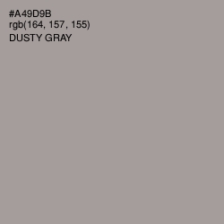 #A49D9B - Dusty Gray Color Image